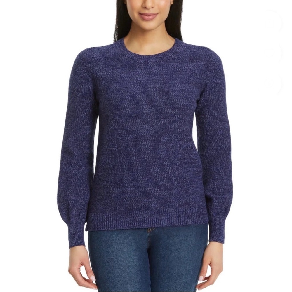 NWT Gloria Vanderbilt Blue Crewneck Sweater Size XXL - Picture 7 of 10